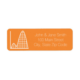 It Adds Up in Orange Return Address Label