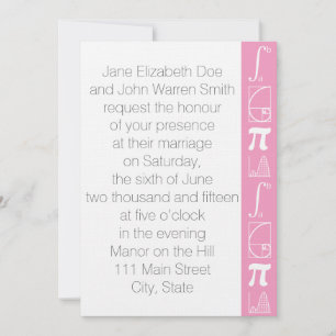 It Adds Up in Petal Pink Wedding Invitation