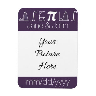 It Adds Up in Purple Save-the-Date Magnet
