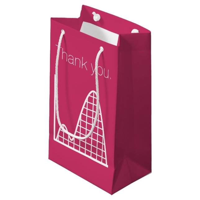 It Adds Up in Raspberry Gift Bag (Front Angled)