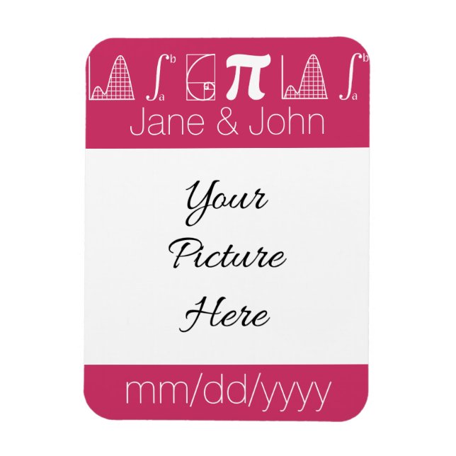 It Adds Up in Raspberry Save-the-Date Magnet (Vertical)