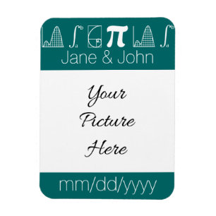 It Adds Up in Teal Save-the-Date Magnet