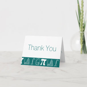 It Adds Up in Teal Thank You Card