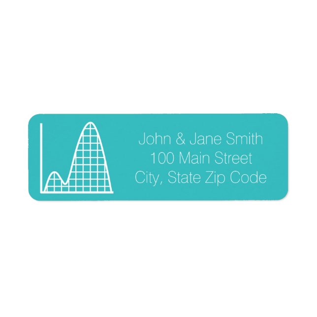 It Adds Up in Turquoise Return Address Label (Front)
