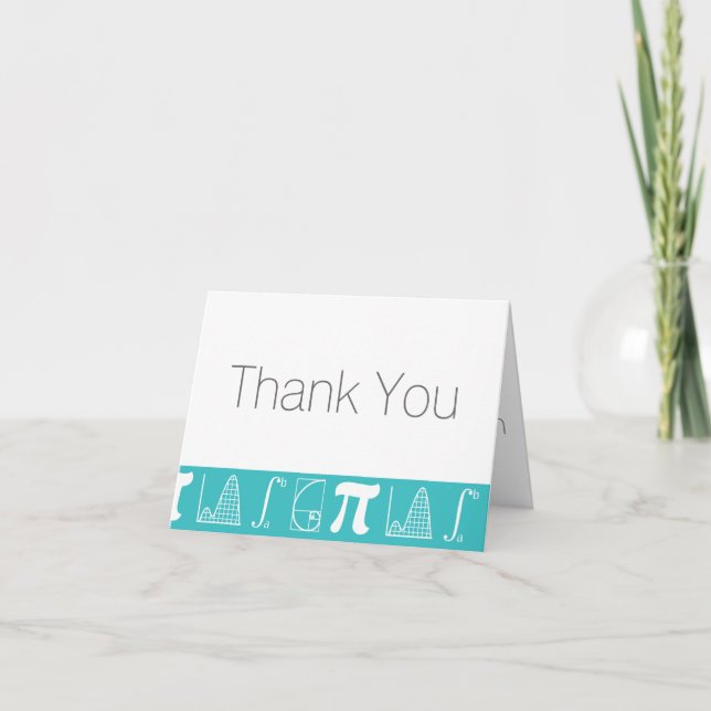 It Adds Up in Turquoise Thank You Card (Front)
