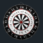 It All Began | Established Date Black White & Red Dartboard<br><div class="desc">All colours can be changed. Add your own text for a beautiful, unique gift. A special way to honour your relationship! Always a hit, no matter the recipient. Shop today for that extra special gift! We can make you an expertly personalized gift that is immediately heirloom worthy. Add your custom...</div>