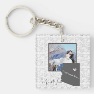 It all Began Here, Arizona, Photo Heart Keychain