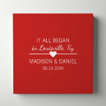 It All Began Romantic Personalized Couples Heart Faux Canvas Print<br><div class="desc">Celebrate your love story with this romantic canvas print. Featuring the phrase "It all began with a kiss" in an elegant script, surrounded by a delicate heart, this personalized artwork is a beautiful keepsake for your home. Customize it with your names and a special date to create a unique reminder...</div>