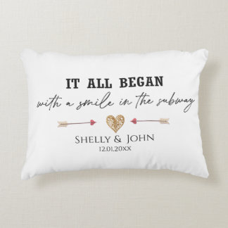 It all begin forever love accent pillow