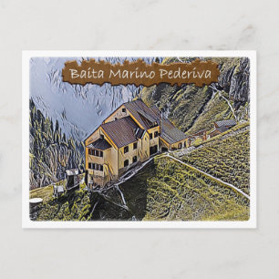 It - alpine hut Bergamo al Principe - Dolomiti - Postcard