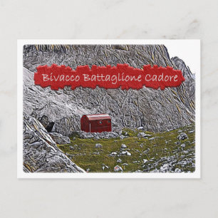 It - alpine hut Bivacco Batt. Cadore - Dolomiti - Postcard
