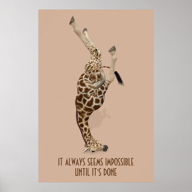 It Always Seems Impossible Until It's Done Yoga Poster (Front)