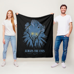 IT Always The Eyes Pareidolic Tree Tops Fleece Blanket
