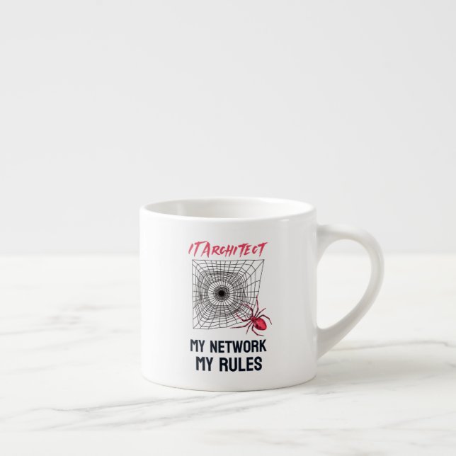 IT Architect: My Network, My Rules Funny IT  Espresso Cup (Right)