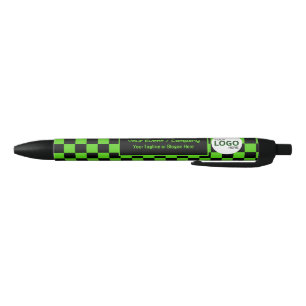 IT Business or Cyber Company - Lime Green Check Black Ink Pen