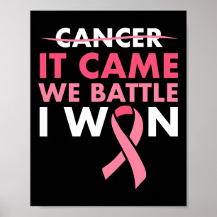 It Came I Won Cancer Survivor Poster