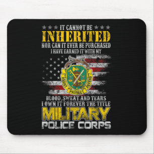 It Cannot Be Inherited Military Lice Veteran Day P Mouse Pad