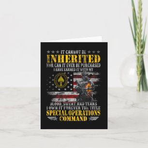 It Cannot Be Inherited Special Operations Command  Card