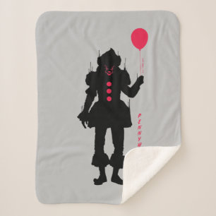 It Chapter 2   Pennywise Silhouette Sherpa Blanket