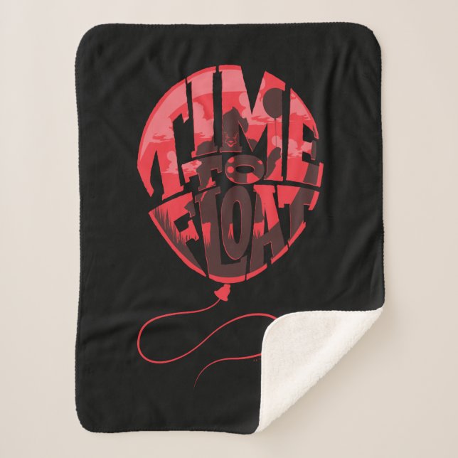 It Chapter 2 | Time to Float Balloon Graphic Sherpa Blanket (Front)