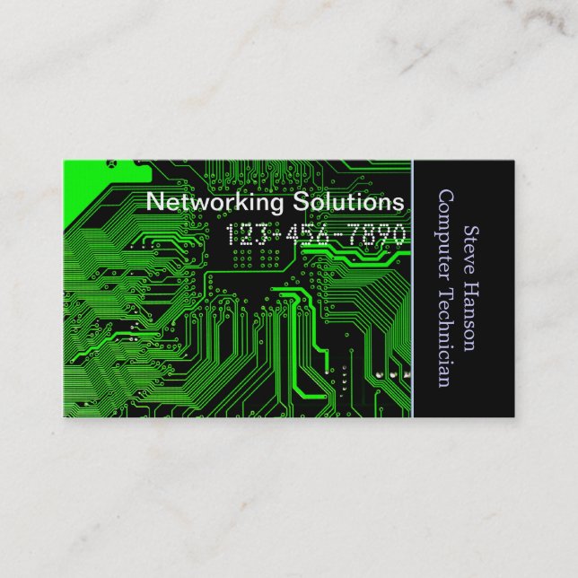 IT Computer Programmer Technician Business Card (Front)