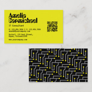 IT Computer QR Code Business Card