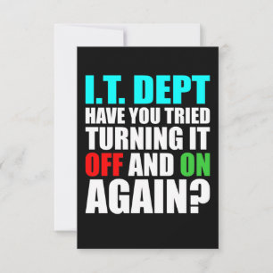 IT Department Computer Tech Software Programmer RSVP Card