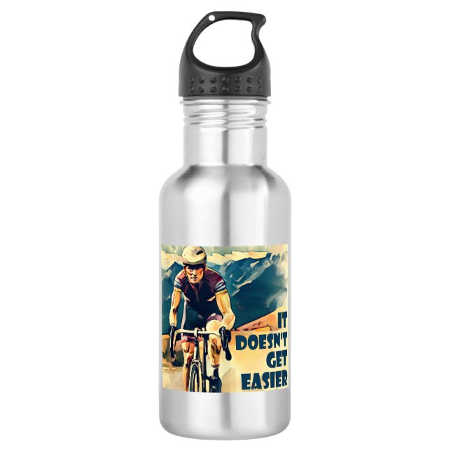 It Doesn't Get Easier Cycling 532 Ml Water Bottle (Front)