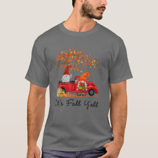 It Fall Y All Cute Gnomes Pumpkin Autumn T-Shirt
