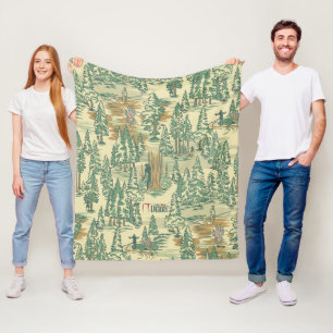 IT Forest Fishing Pattern Fleece Blanket