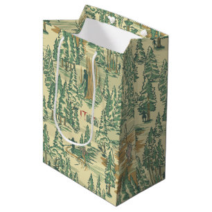 IT Forest Fishing Pattern Medium Gift Bag