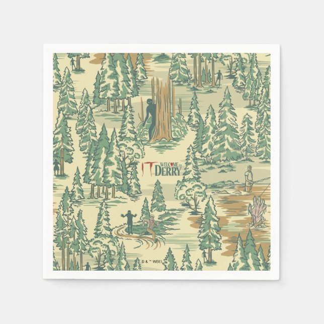 IT Forest Fishing Pattern Napkin (Front)
