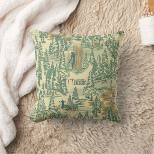 IT Forest Fishing Pattern Throw Pillow