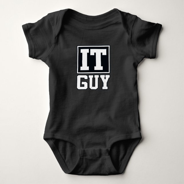 IT Guy Computer Tech Software Programmer Geek Baby Bodysuit (Front)