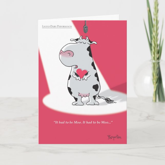 IT HAD TO BE MOO Valentines by Boynton Holiday Card (Front)