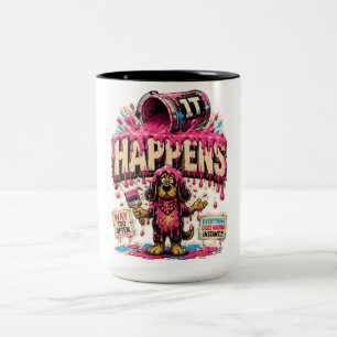IT Happens Personalized Funny IT Humour Two-Tone Coffee Mug