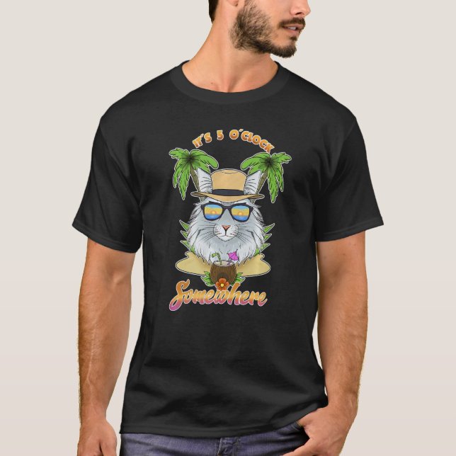 It Is 5 O´Clock Somewhere Drinking Norwegian Fores T-Shirt (Front)