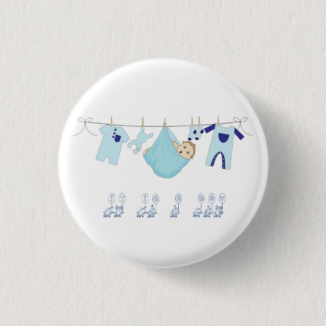 It is a Boy  Baby shower 1 Inch Round Button (Front)