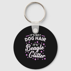 It Is Beagle Dog Glitter Keychain