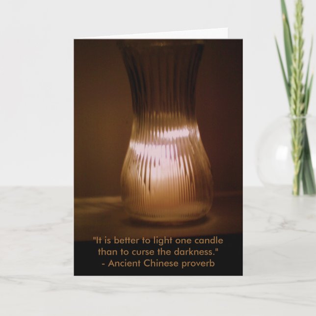 "It is better to light one candle" greeting card (Front)