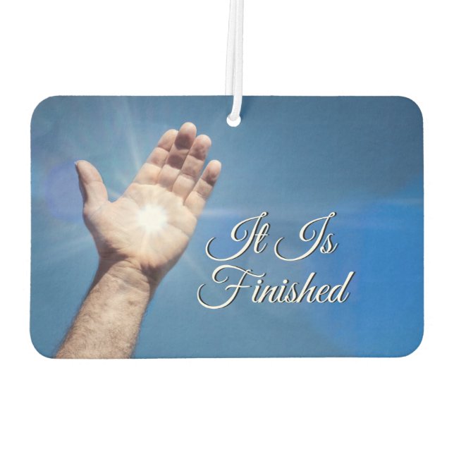 It Is Finished Air Freshener (Back)