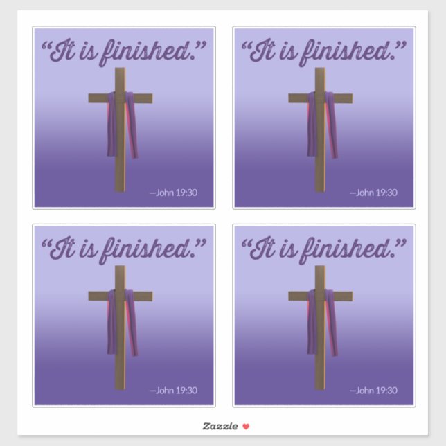 It is Finished Bible Quote (Sheet)