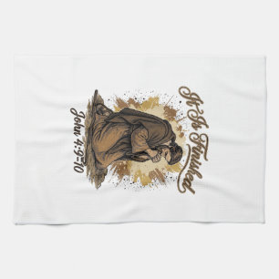 It Is Finished Bible Verse Vintage Christian Shirt Kitchen Towel