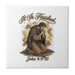It Is Finished Bible Verse Vintage Christian Shirt Tile