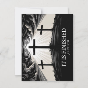 It Is Finished Christian Easter Card 
