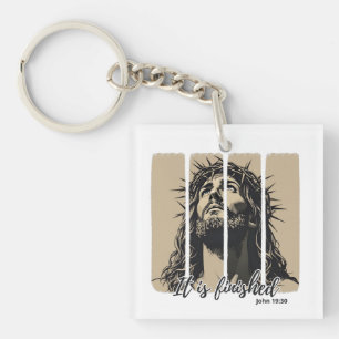 It Is Finished – Jesus Crucifixion Art Keychain
