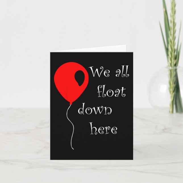 IT is Halloween Costume Red Balloon You'll Float T Card (Front)