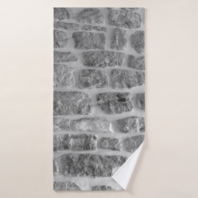 It is horizontal stone rough wall pattern backgrou bath towel (Bath Towel)