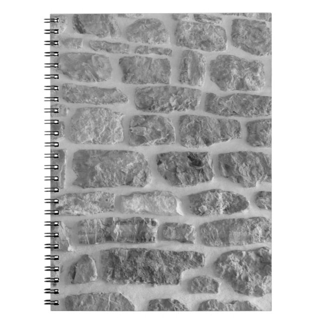 It is horizontal stone rough wall pattern backgrou notebook (Front)