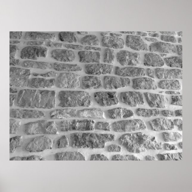 It is horizontal stone rough wall pattern backgrou poster (Front)